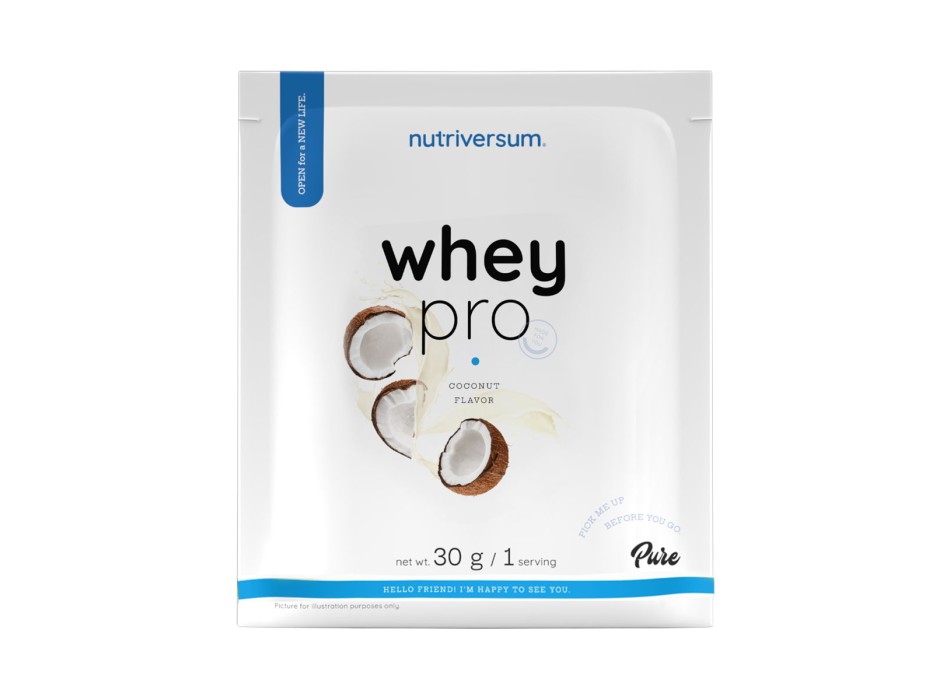Whey Pro Nutriversum Bustina Monodose Proteine del Siero di Latte 30g Cocco