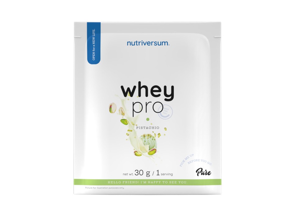 Whey Pro Nutriversum Bustina Monodose Proteine del Siero di Latte 30g Pistacchio