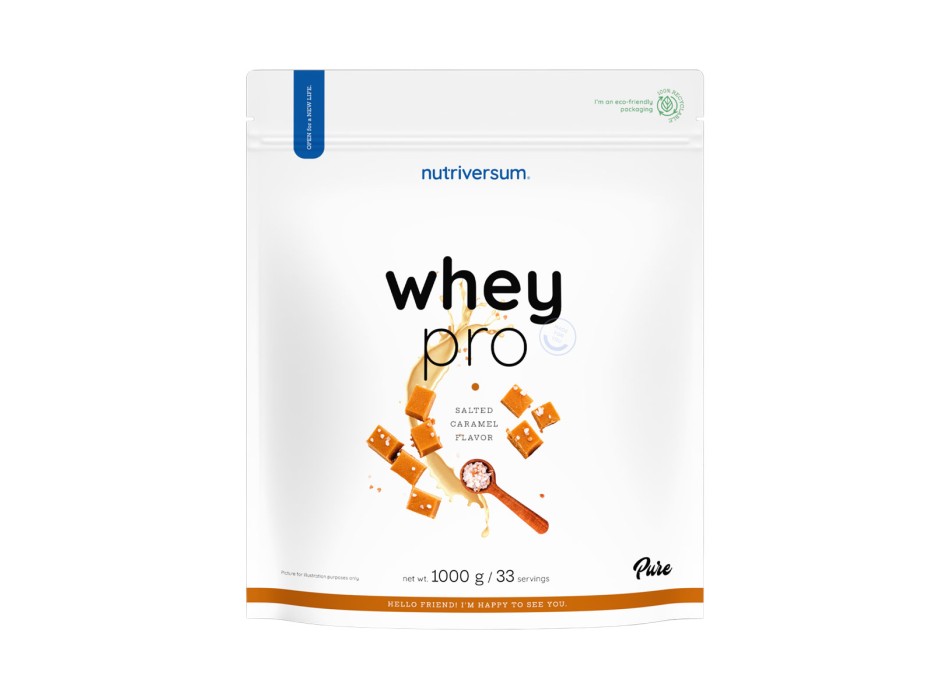 Whey Pro Nutriversum Proteine del Siero di Latte 1000g Caramello Salato