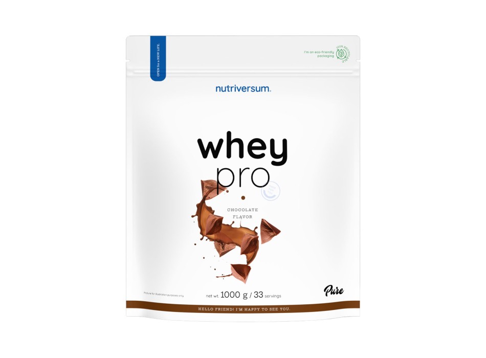 Whey Pro Nutriversum Proteine del Siero di Latte 1000g Cioccolato