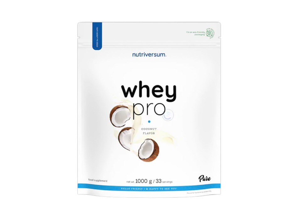 Whey Pro Nutriversum Proteine del Siero di Latte 1000g Cocco