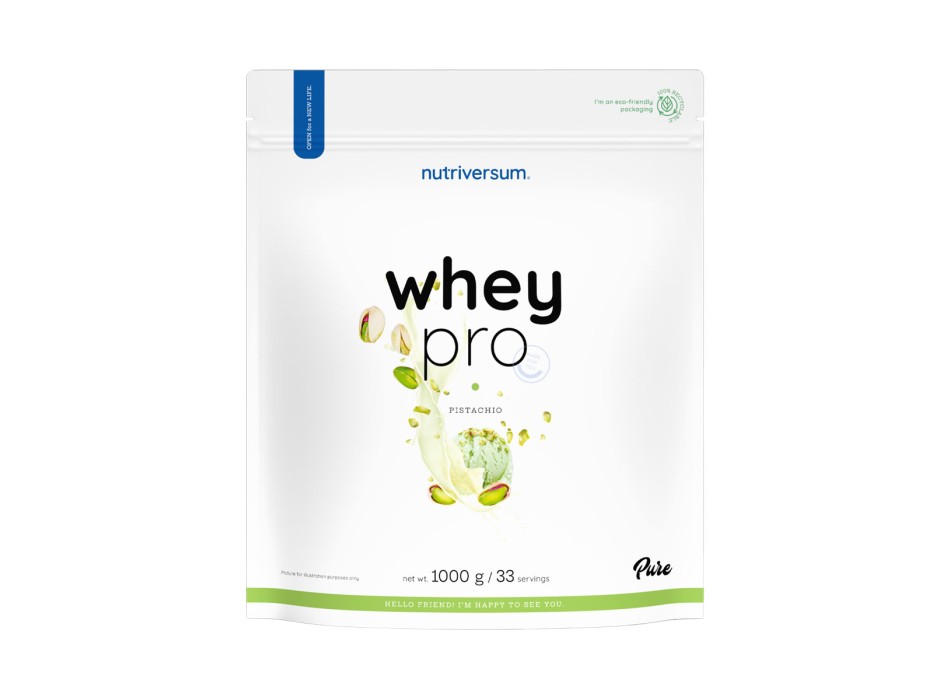 Whey Pro Nutriversum Proteine del Siero di Latte 1000g Pistacchio