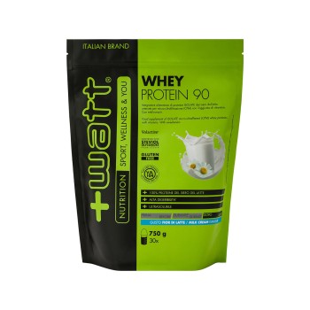 Whey Protein 90 +Watt proteine isolate del siero di latte 750g Doypack Latte