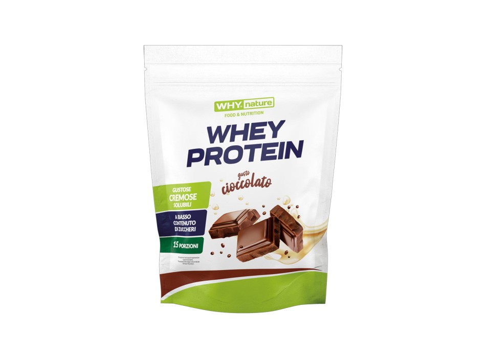 Whey Protein Why Nature proteine siero latte concentrate 300g Cioccolato