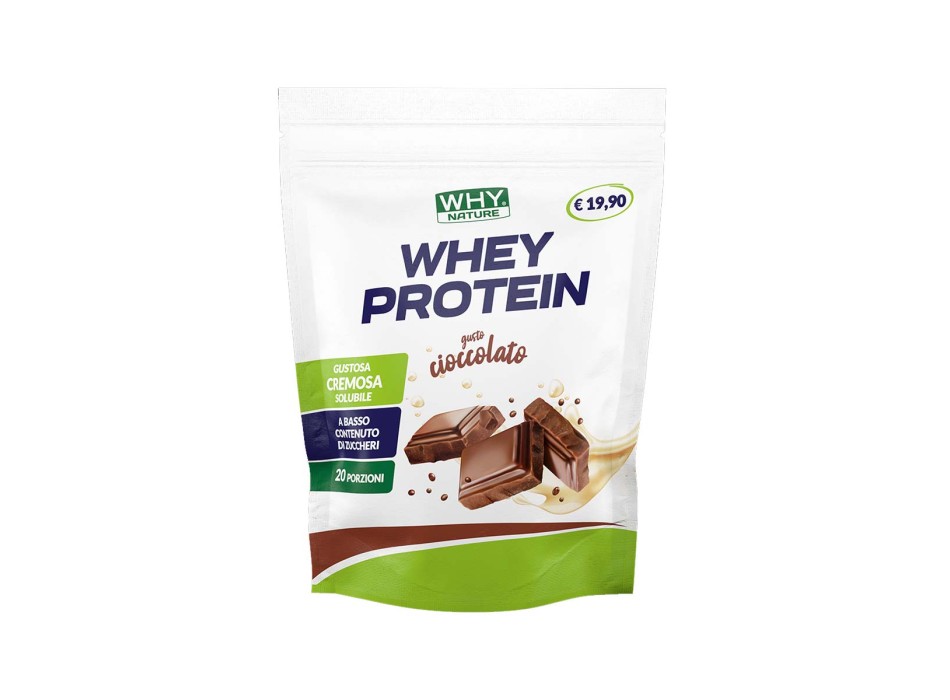 Whey Protein Why Nature proteine siero latte concentrate 400g Cioccolato