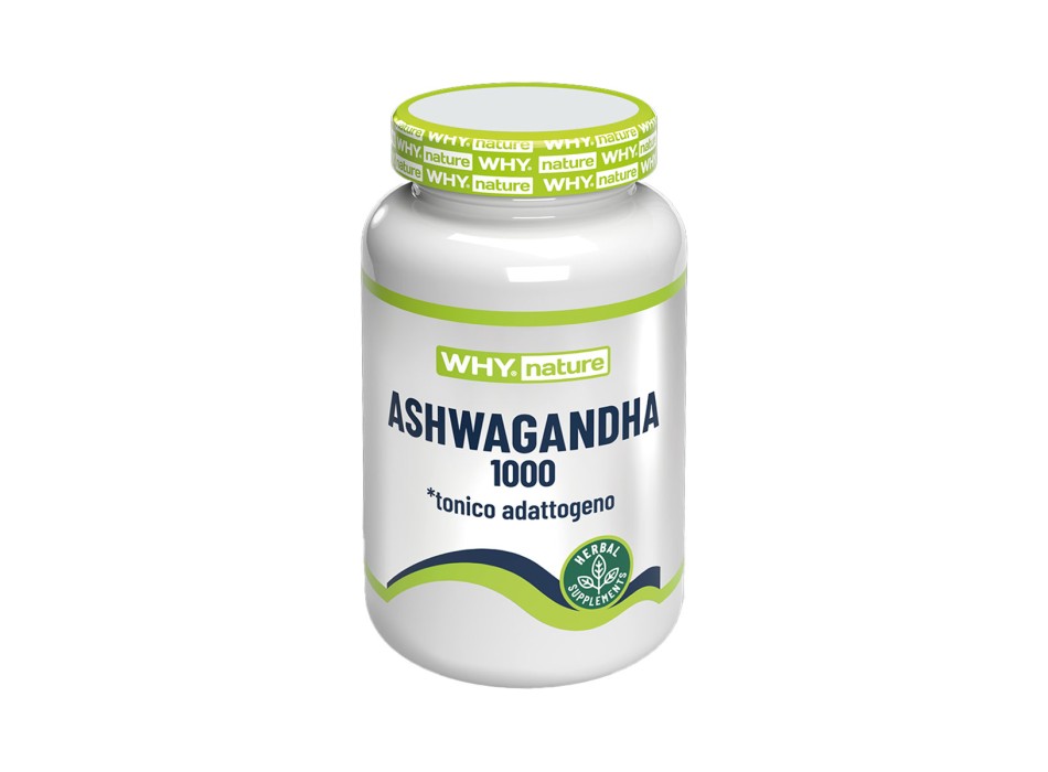 Why Nature Ashwagandha 1000 integratore adattogeno stress KSM-66 60 compresse