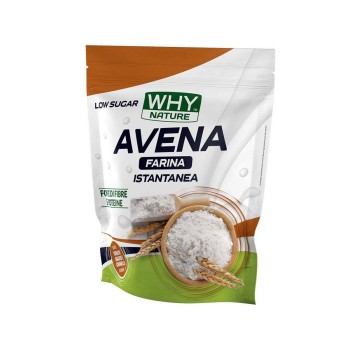 Why Nature Avena Farina Istantanea 1kg senza glutine Caramello e Burro Arachidi