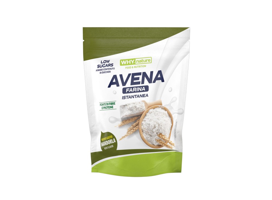 Why Nature Avena Farina Istantanea 1kg senza glutine Mandorla