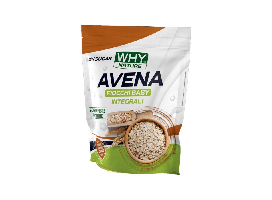 Why Nature Avena Fiocchi Baby Integrale porridge 1kg Burro arachidi e caramello