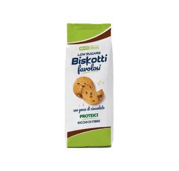 Why Nature Biskotti Favolosi proteici gocce cioccolato olio extravergine 150g