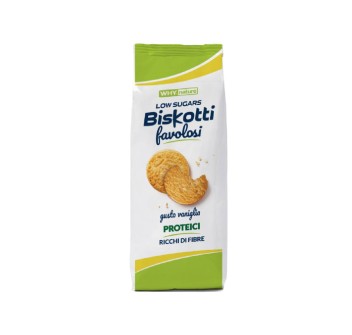 Why Nature Biskotti Favolosi proteici vaniglia olio extravergine oliva 150g