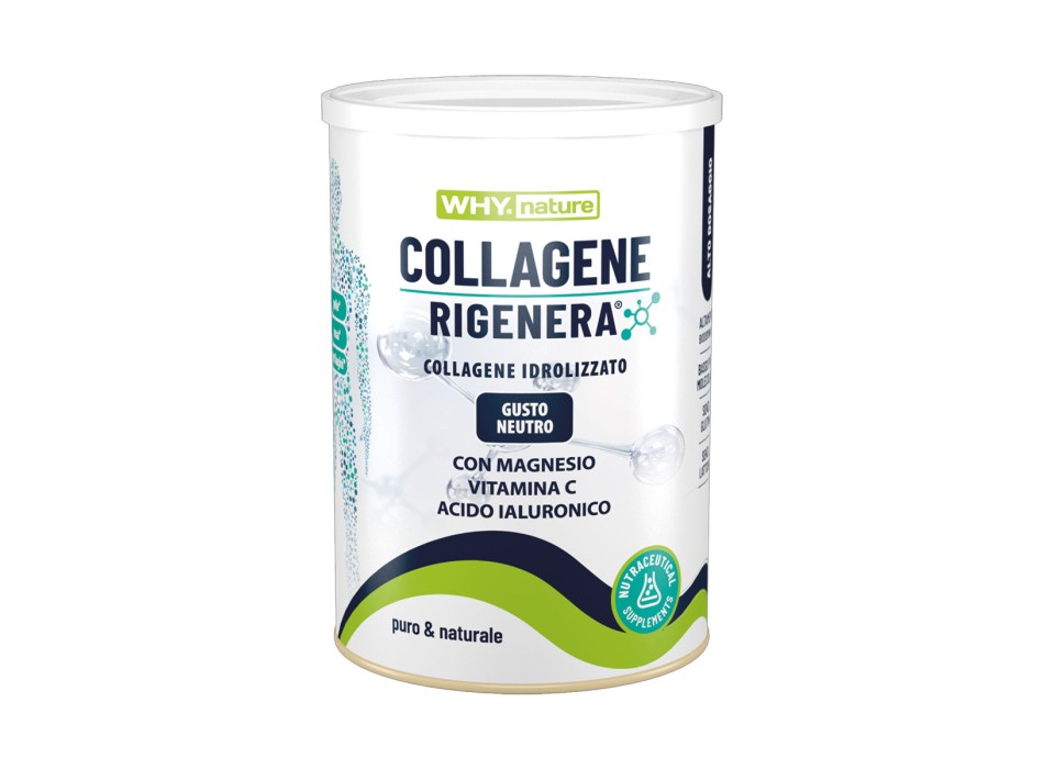Why Nature Collagene Rigenera polvere idrolizzata acido ialuronico 330g Neutro