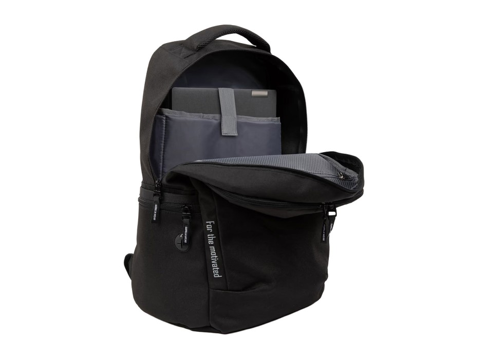 Zaino sportivo Gorilla Wear Akron nero con logo bianco spallacci imbottiti