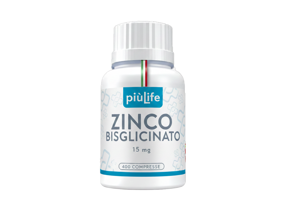 Zinco Bisglicinato PiùLife Integratore Difese Immuni e Pelle 400cpr